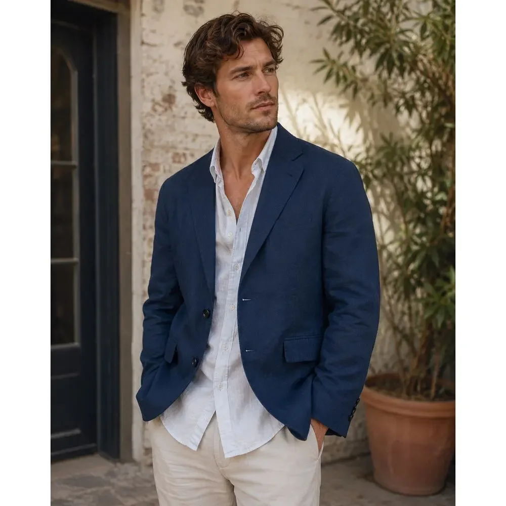 Alex Mill Cotton Linen Cooper Blazer Navy NWT — Size Medium